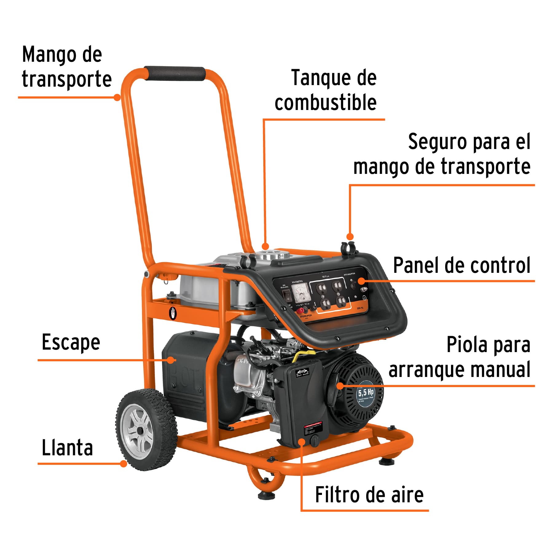 Foto 4 pulgar | Generador Eléctrico Truper GEN-15X Portátil Motor a Gasolina 1.5 Kw