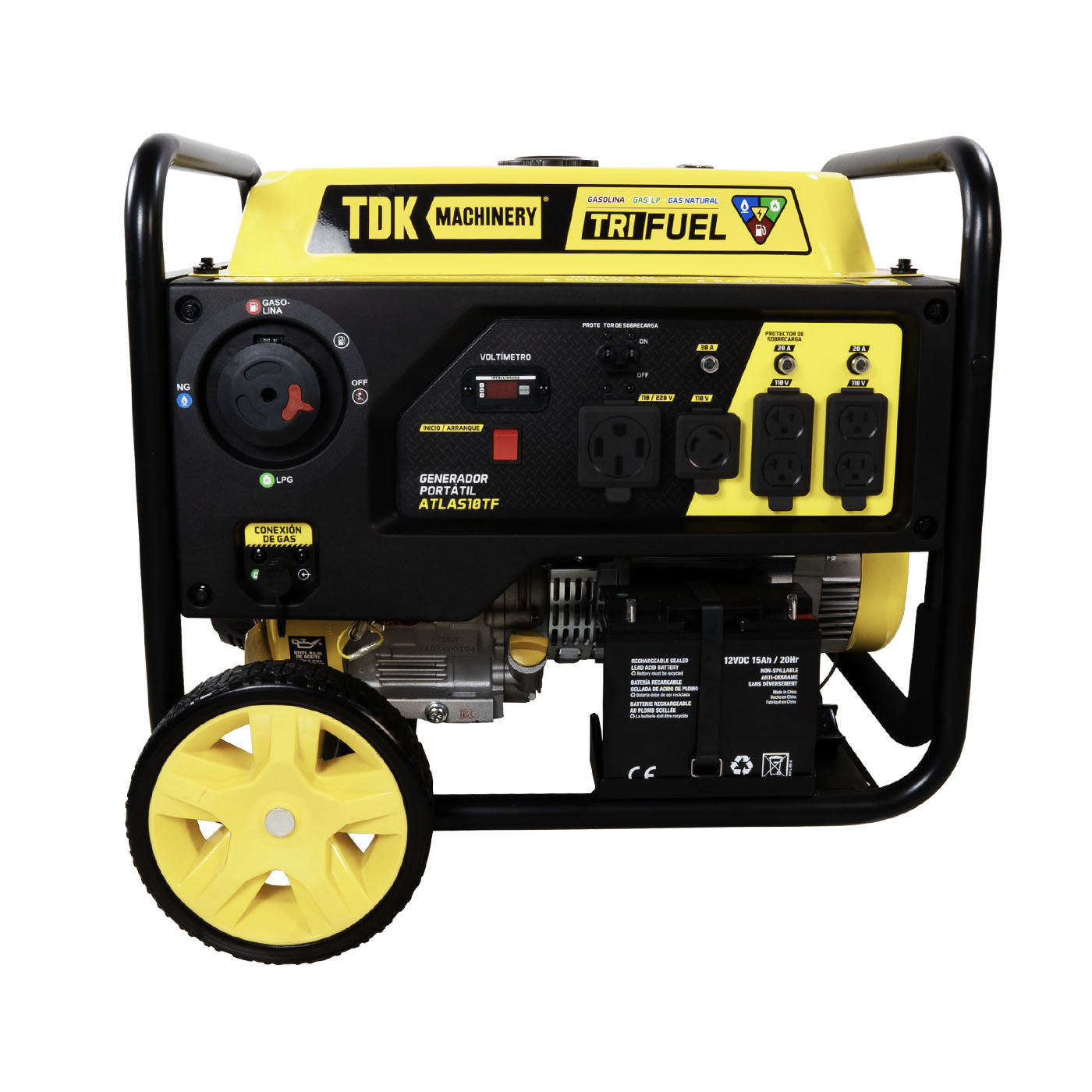 Foto 4 pulgar | Generador Profesional Trifuel Tdk Machinery Gasolina/gas Lp/gas Natural 10kw 110v/220v 60hz - Atlas10tf