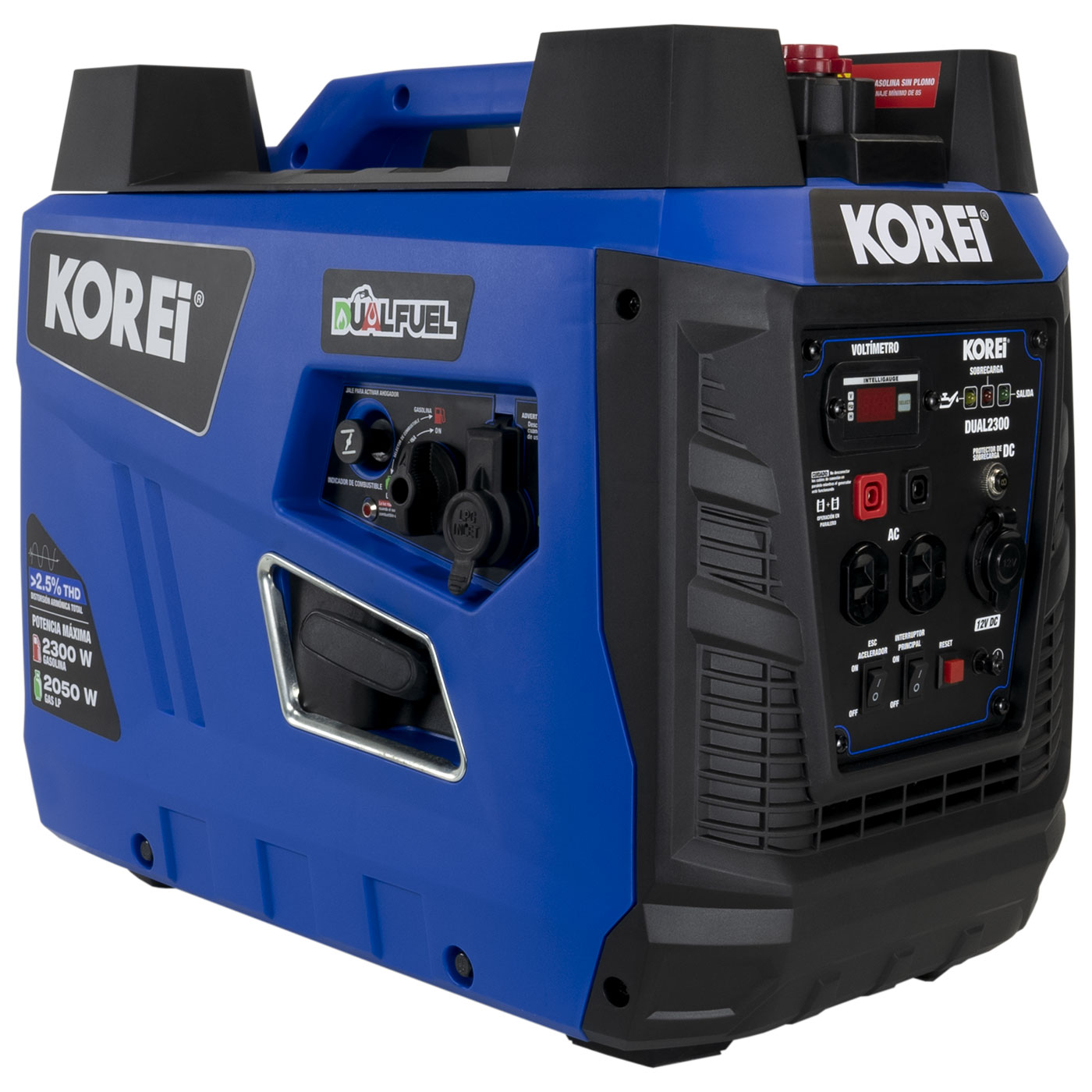 Foto 5 pulgar | Generador Profesional Dual Fuel Inverter Korei Gasolina/Gas LP 3.7 HP 110v/60hz - Dual2300