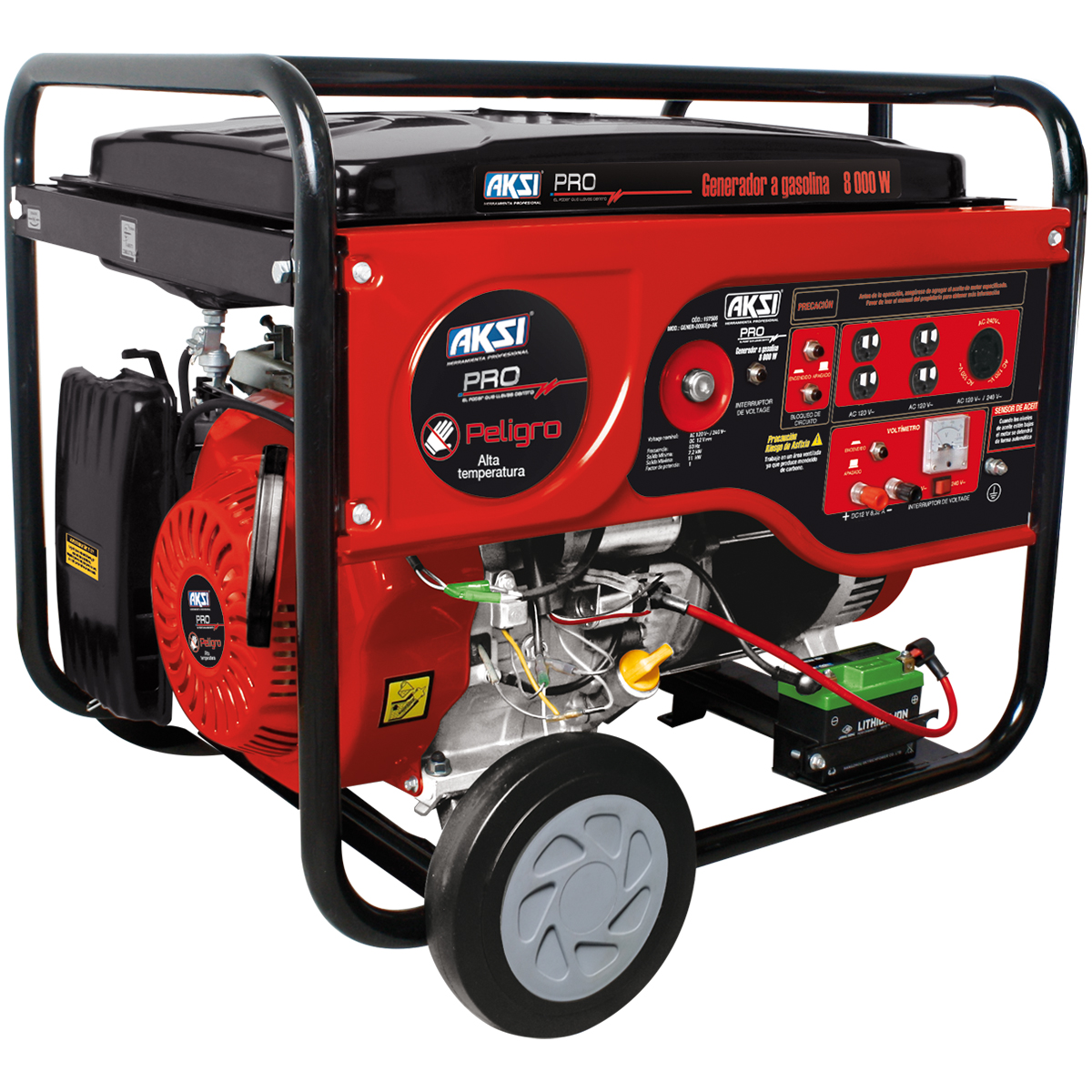 Foto 2 pulgar | Generador Electrico Aksi Portatil A Gasolina 10.5 Hp 8000 W Profesional