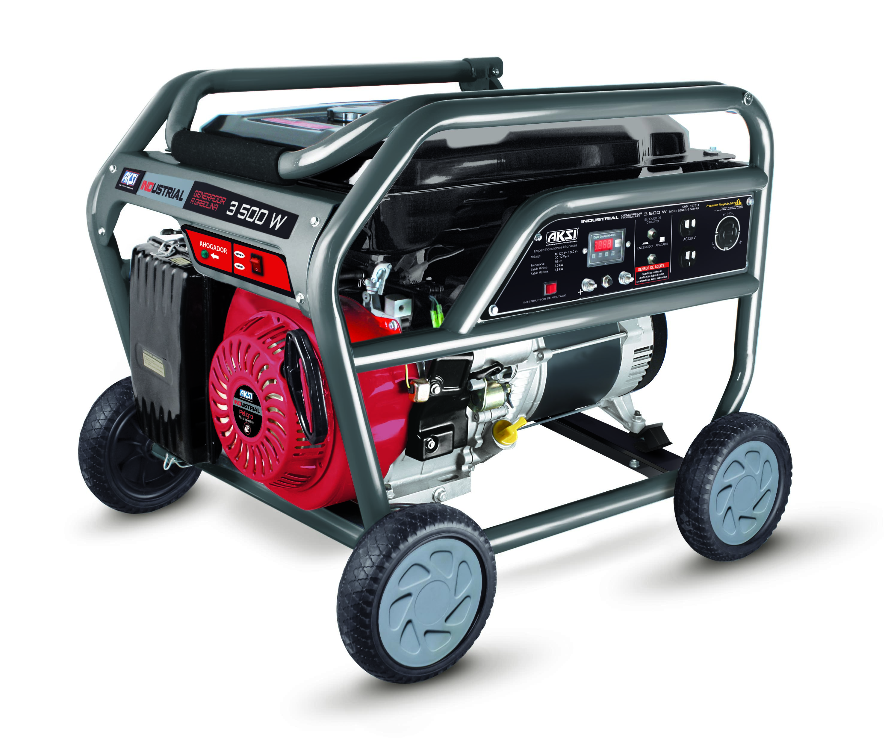 Foto 2 pulgar | Generador Electrico Aksi Portatil A Gasolina 6.5 Hp 3500 W Industrial