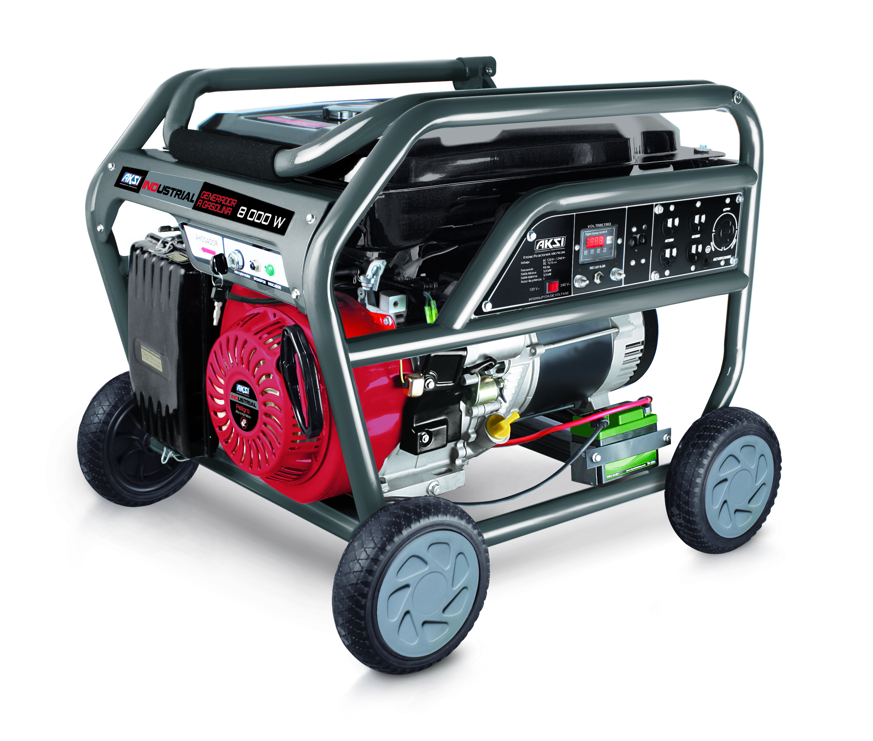 Foto 2 pulgar | Generador Eléctrico Portátil Aksi a Gasolina 15 Hp 8000W Industrial con Arranque Eléctrico
