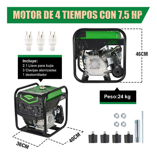 Foto 2 | Generador Inverter Stanew 3kva Thunder Motor Gasolina 7.5hp