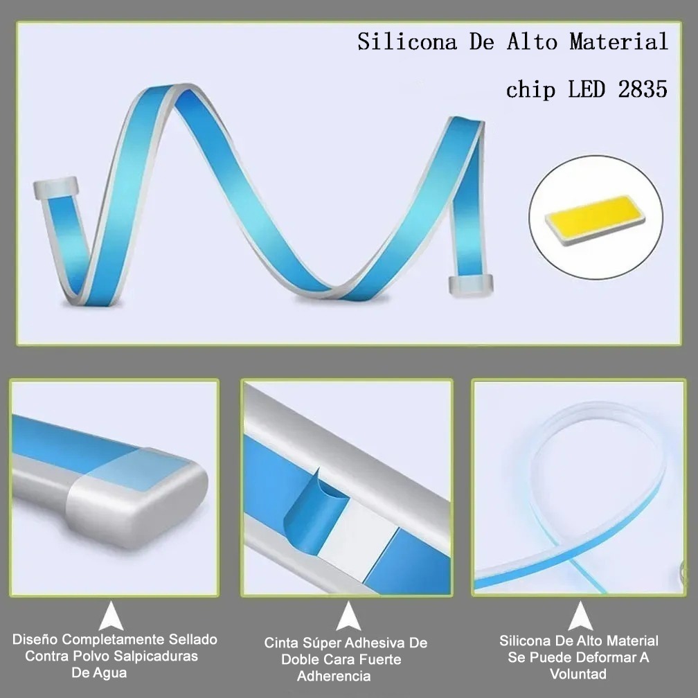Foto 4 | Par Tira Led Drl Flexible Direccional Secuencial Auto 60cm Azul