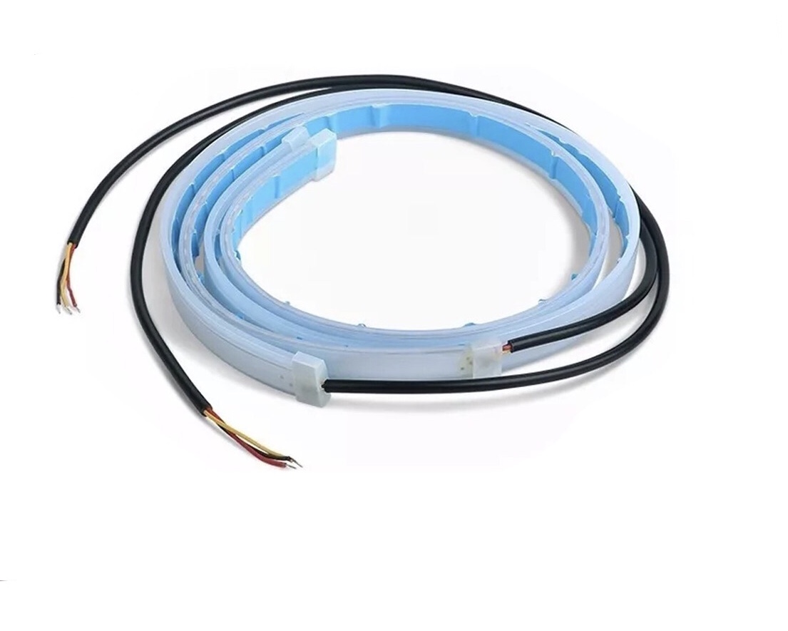 Foto 2 pulgar | Par Tira Led Drl Flexible Direccional Secuencial Auto 60cm Azul Hielo