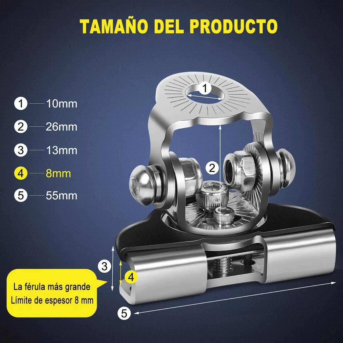 Foto 2 | Bases Faro Led Cofre Soporte Neblineros Barras Universal Eo Safe Imports Esi-14130 4pz Plata