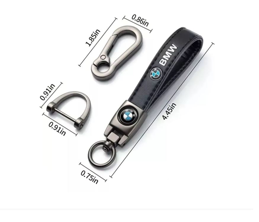 Foto 4 pulgar | Llavero Para Autos Universal Logo De Llaveros De Cuero Negro Xtellar Modelo Bmw