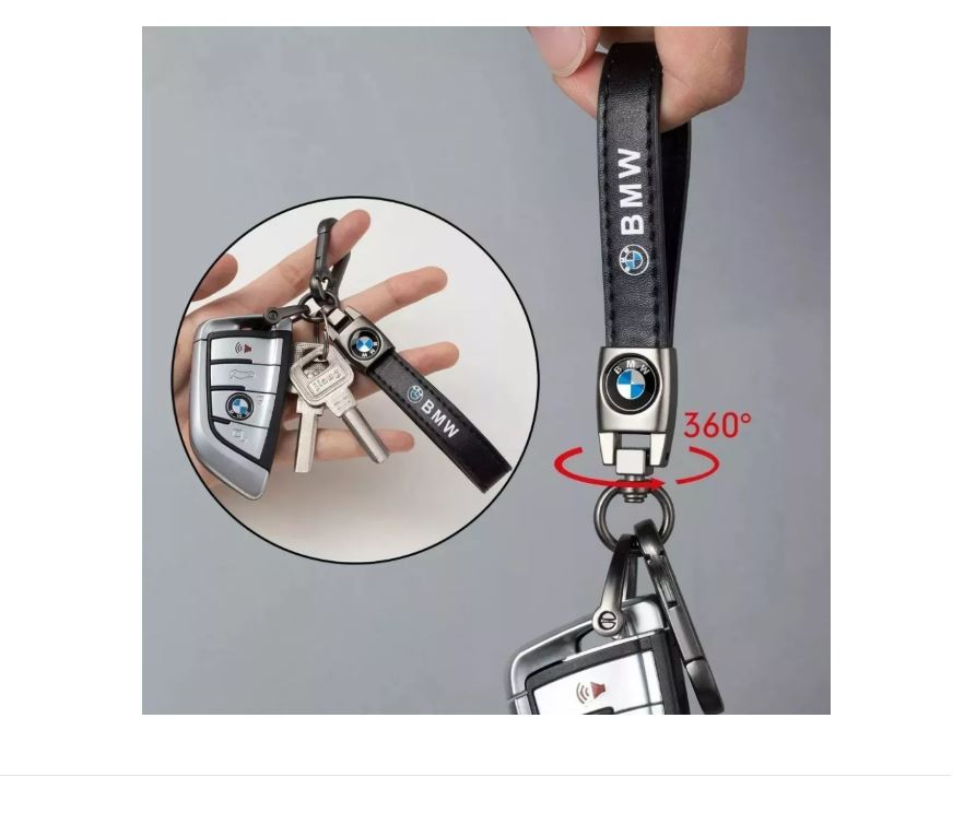Foto 5 pulgar | Llavero Para Autos Universal Logo De Llaveros De Cuero Negro Xtellar Modelo Bmw