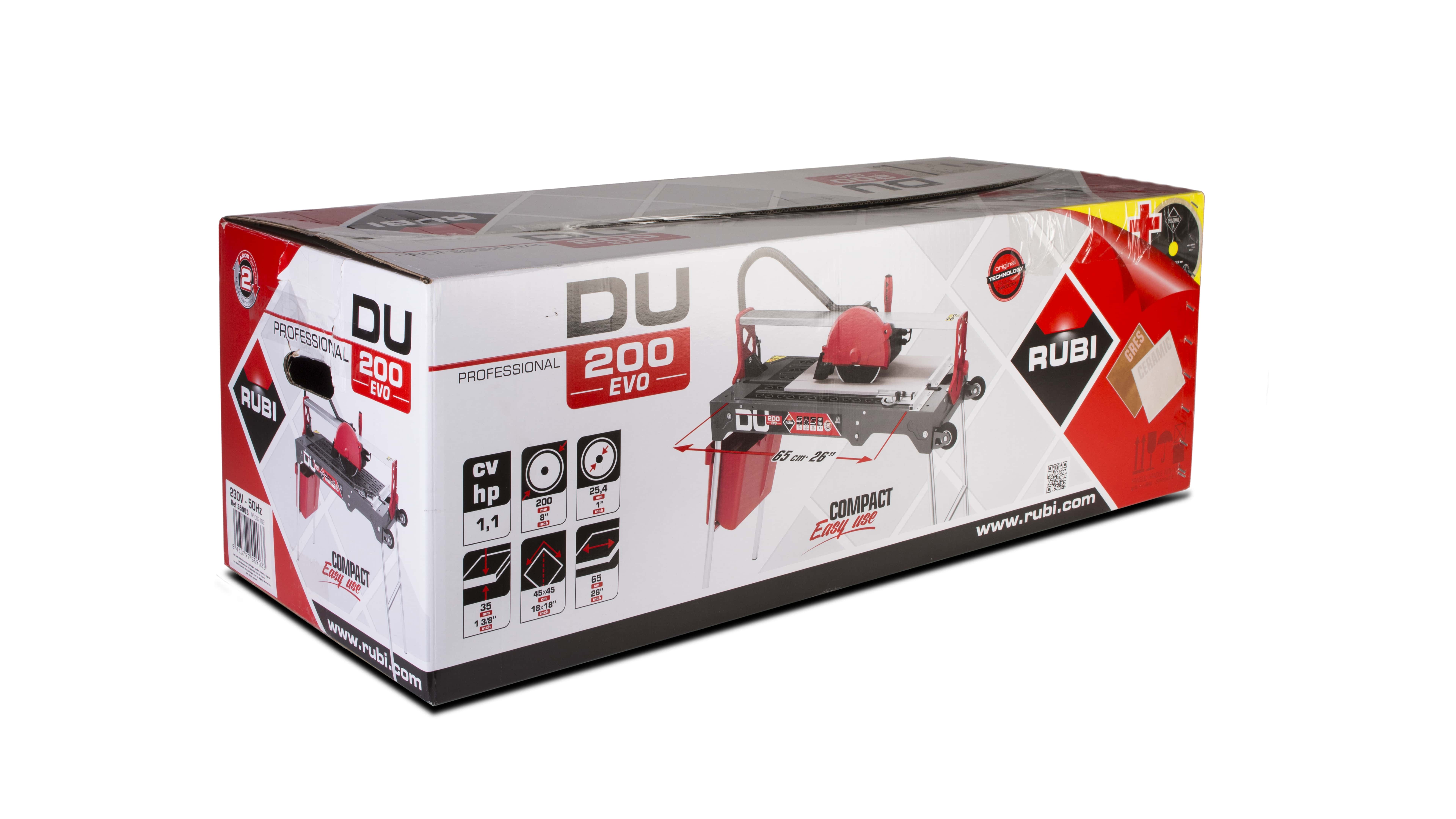 Foto 4 pulgar | Cortadora Eléctrica Rubi color Rojo Du 200 Evo 850 120v/60hz