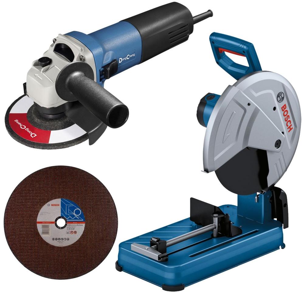 Cortadora Metales Bosch 2300w + Miniesmeril 4-1/2' Dongcheng