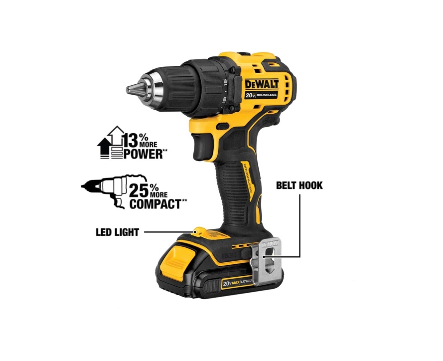 Foto 4 pulgar | DeWalt Dck278C2 Kit Taladro/llave De Impacto Inalámbrico 20V