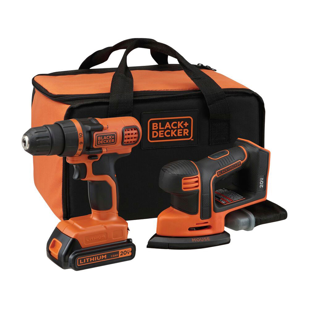 Taladro-Atornillador y Lijadora Black+Decker BDLD120SB 20v