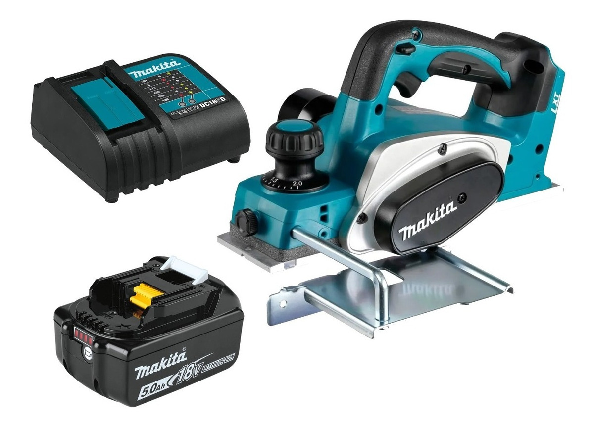 Cepillo Makita 18v Con Batería De 5.0 Ah.