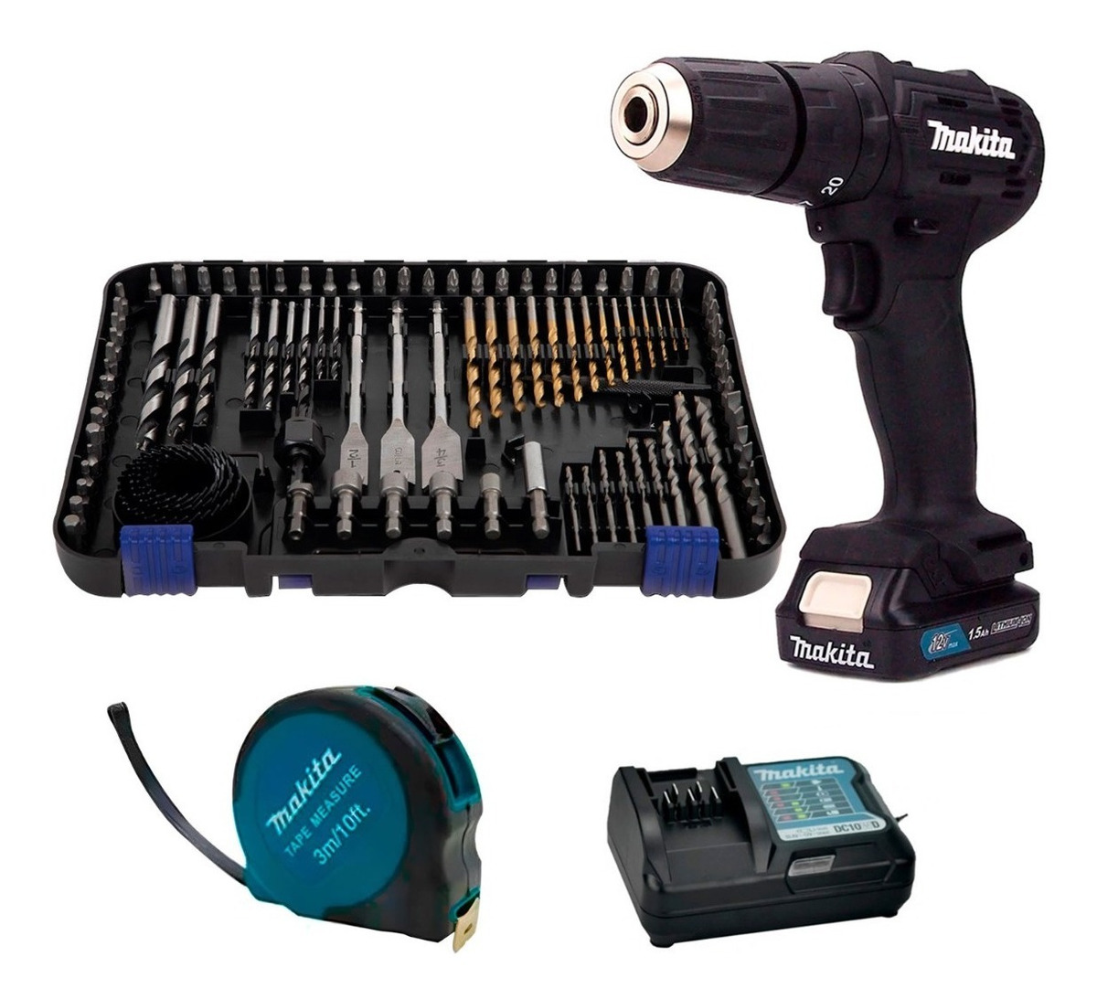 Romartillo Makita Atornillador Inalambrico 12v + Accesorios