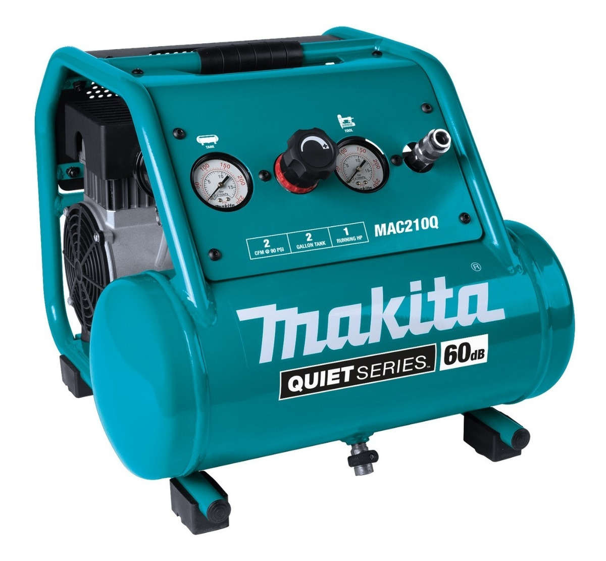 Compresor De Aire Eléctrico 1 Hp 2 Galones Makita Mac210q