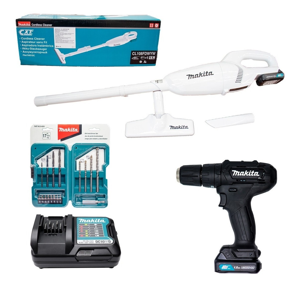 Rotomartillo + Aspiradora 2 Baterias 2 Cargadores Makita 12v $8,009