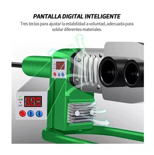 Foto 2 | Kit Termofusor Pantalla Digital con 6 Dados + Tijeras 1000w Belug color Verde