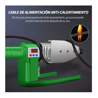 Foto 3 | Kit Termofusor Pantalla Digital con 6 Dados + Tijeras 1000w Belug color Verde