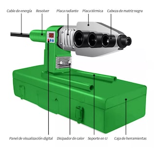 Foto 2 | Kit Termofusor Pantalla Digital con 6 Dados+tijeras Eo Safe Imports Esi-8796 Verde