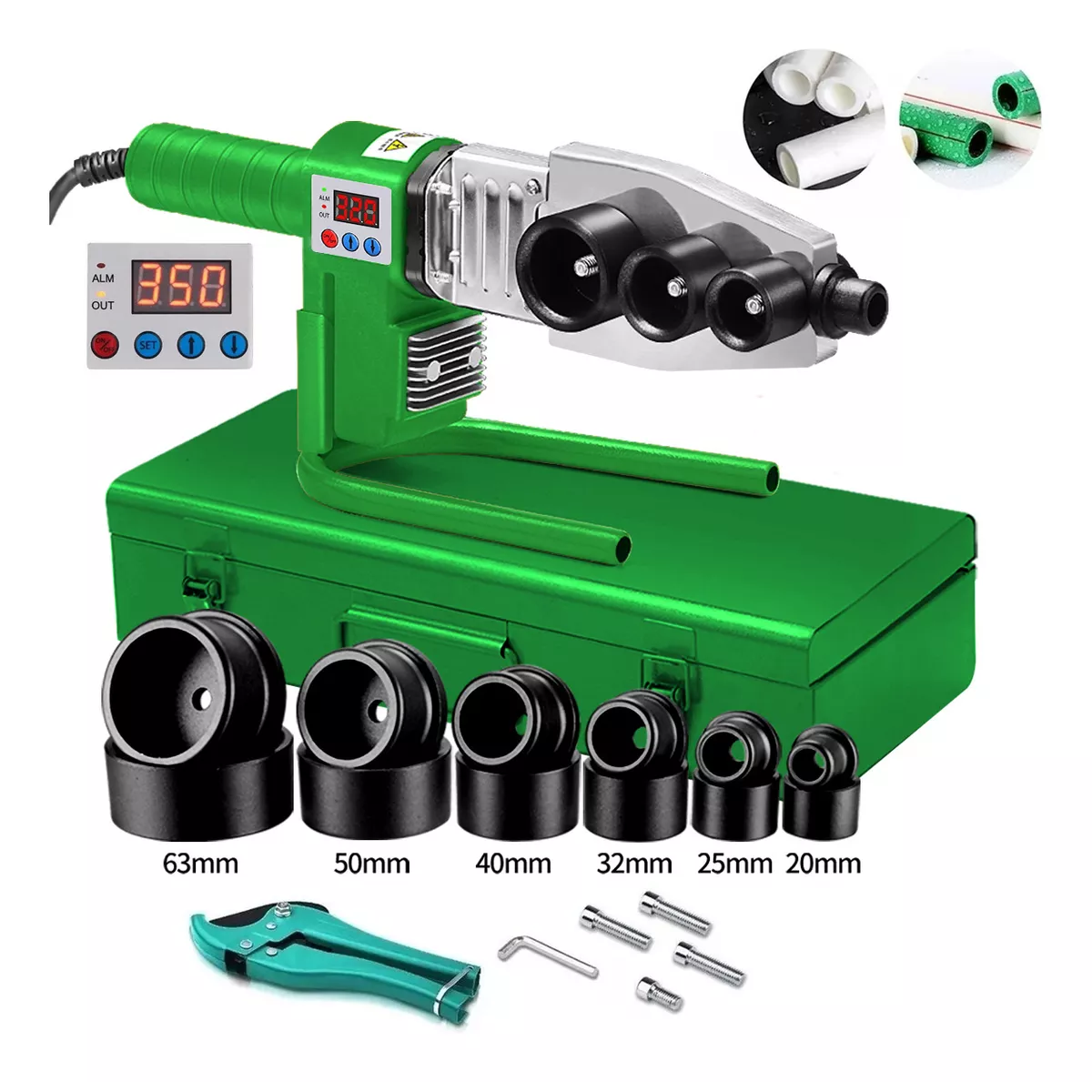 Foto 4 pulgar | Kit Termofusor Pantalla Digital con 6 Dados+tijeras Eo Safe Imports Esi-8796 Verde