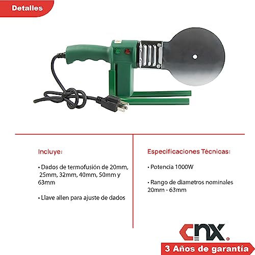 Foto 2 | Kit de Termofusora CNX 1000W para PVC/CPVC/PP-R con Maletín y Tijeras