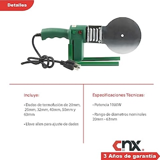 Foto 2 | Kit de Termofusora CNX 1000W para PVC/CPVC/PP-R con Maletín y Tijeras