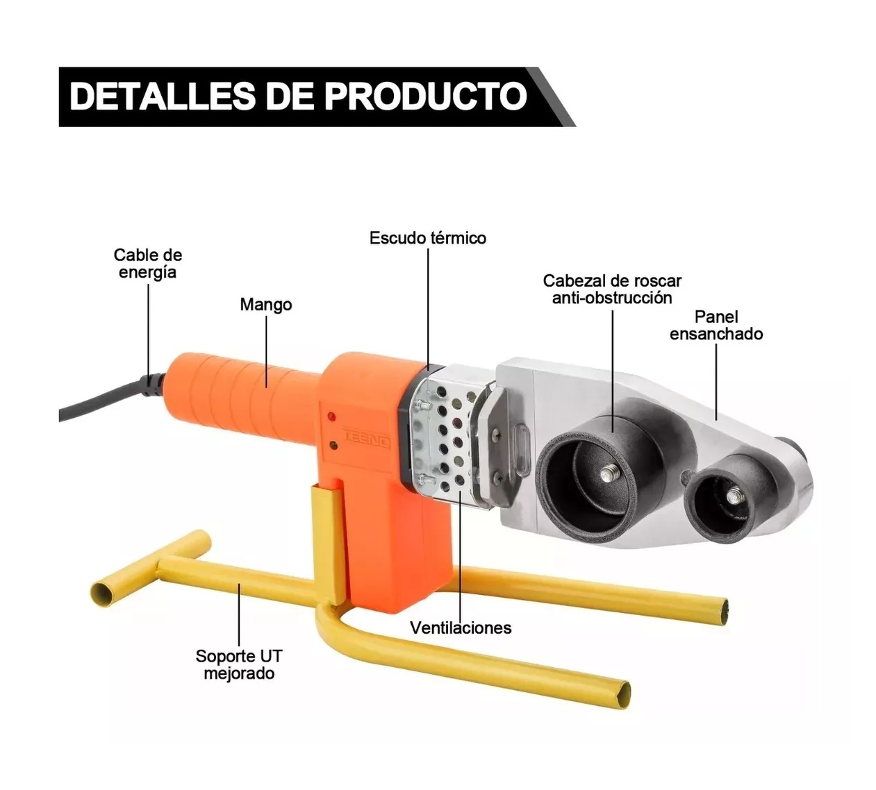 Foto 4 pulgar | Kit de Termofusora Teeno con 6 Dados 20  63 mm Tijeras