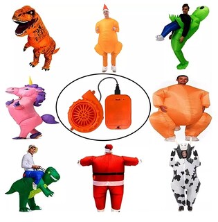 Foto 4 | Miniventilador Soplador Para Disfraz de Dinosaurio Inflable Naranja