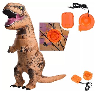 Foto 5 | Miniventilador Soplador Para Disfraz de Dinosaurio Inflable Naranja