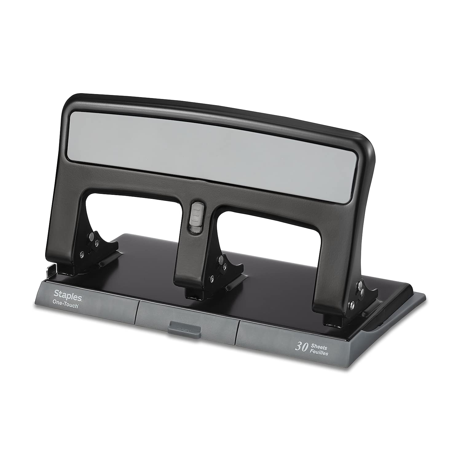 Hole Punch Staples One-touch, Capacidad Para 30 Hojas, Color Negro, Paquete De 2 - Venta Internacional.