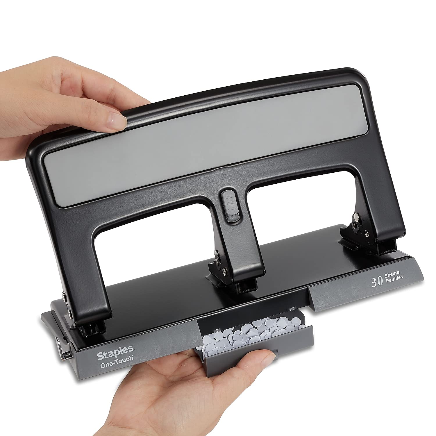 Foto 5 | Hole Punch Staples One-touch, Capacidad Para 30 Hojas, Color Negro, Paquete De 2 - Venta Internacional.