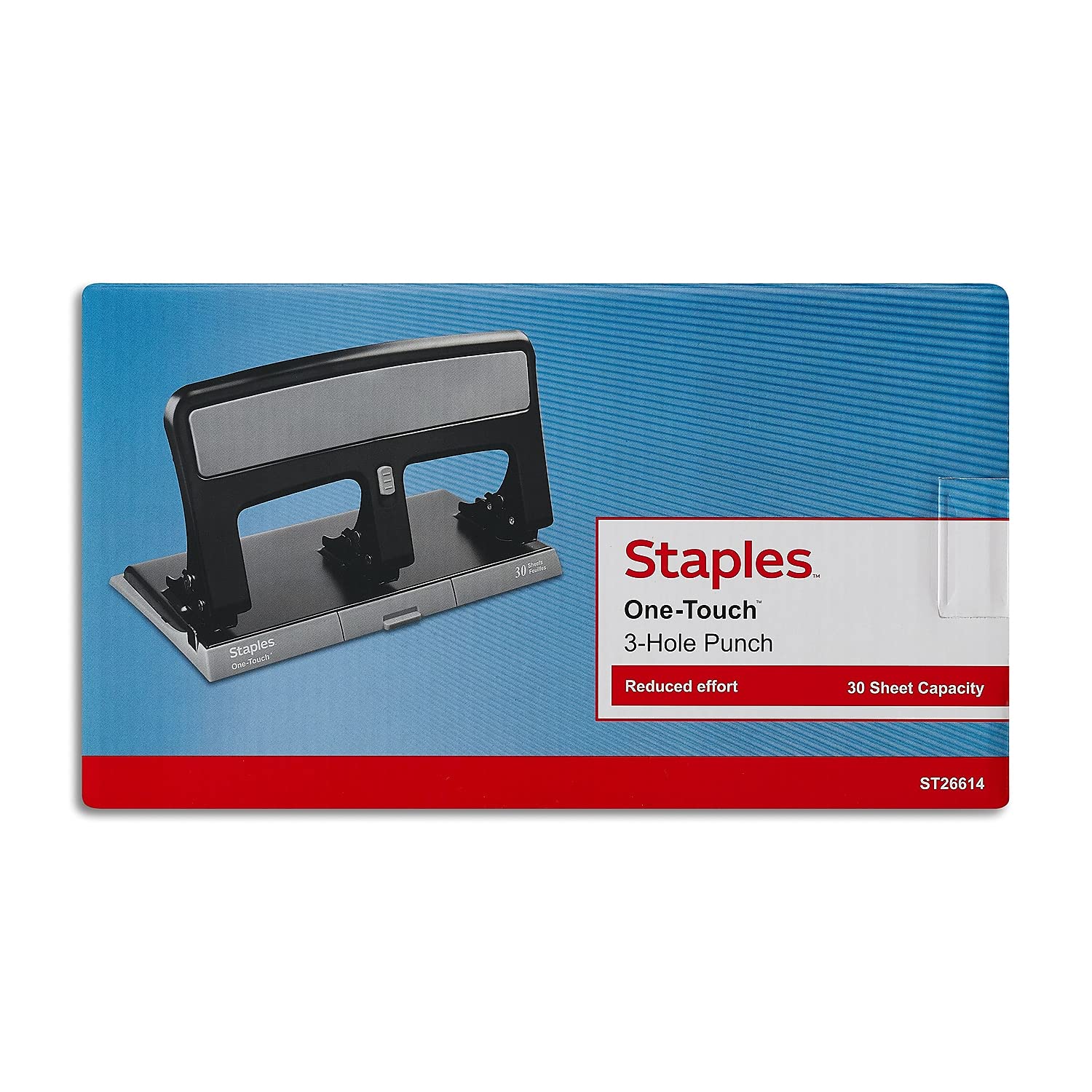 Foto 7 pulgar | Hole Punch Staples One-touch, Capacidad Para 30 Hojas, Color Negro, Paquete De 2 - Venta Internacional.