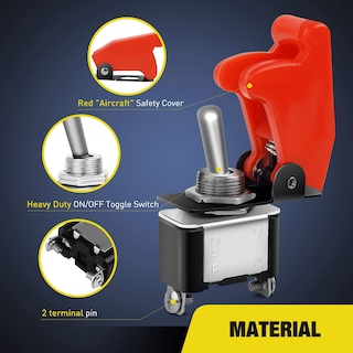 Foto 5 | Interruptor Basculante Nilight 90014e 12 V 20 A Con Tapa Roja, Paquete De 5 - Venta Internacional.