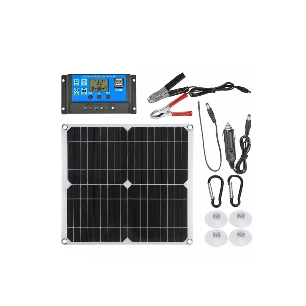 Foto 2 pulgar | Kits De Panel Solar Carga Monocristalino 8pzas Eo Safe Imports Esi-16773 Negro