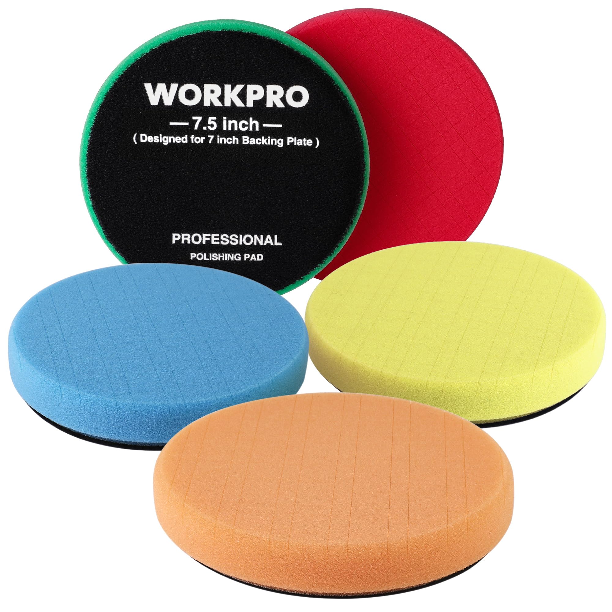 Esponjas Pulidoras Workpro De 190 Mm Para Placa De Soporte De 180 Mm - Venta Internacional.