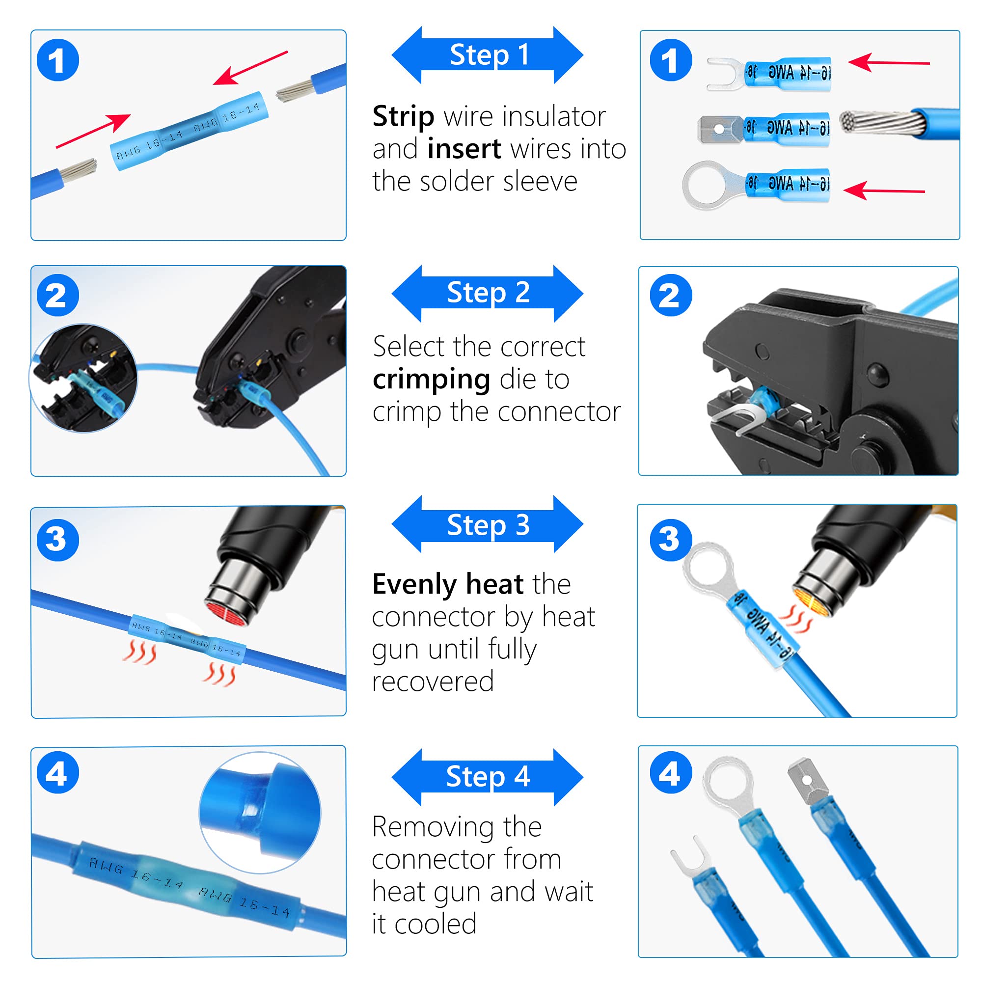 Foto 6 | Kit De Conectores De Cable Termorretráctiles Kuject 320 Piezas A Prueba De Agua - Venta Internacional.