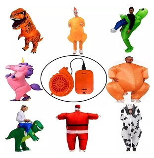 Foto 2 | Mini Ventilador Soplador USB para Disfraz Inflable Naranja