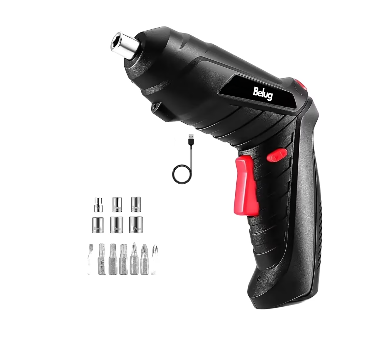 Foto 2 pulgar | Destornillador Eléctrico Taladro Inalámbrico Kit 47 Pz, Belug Negro