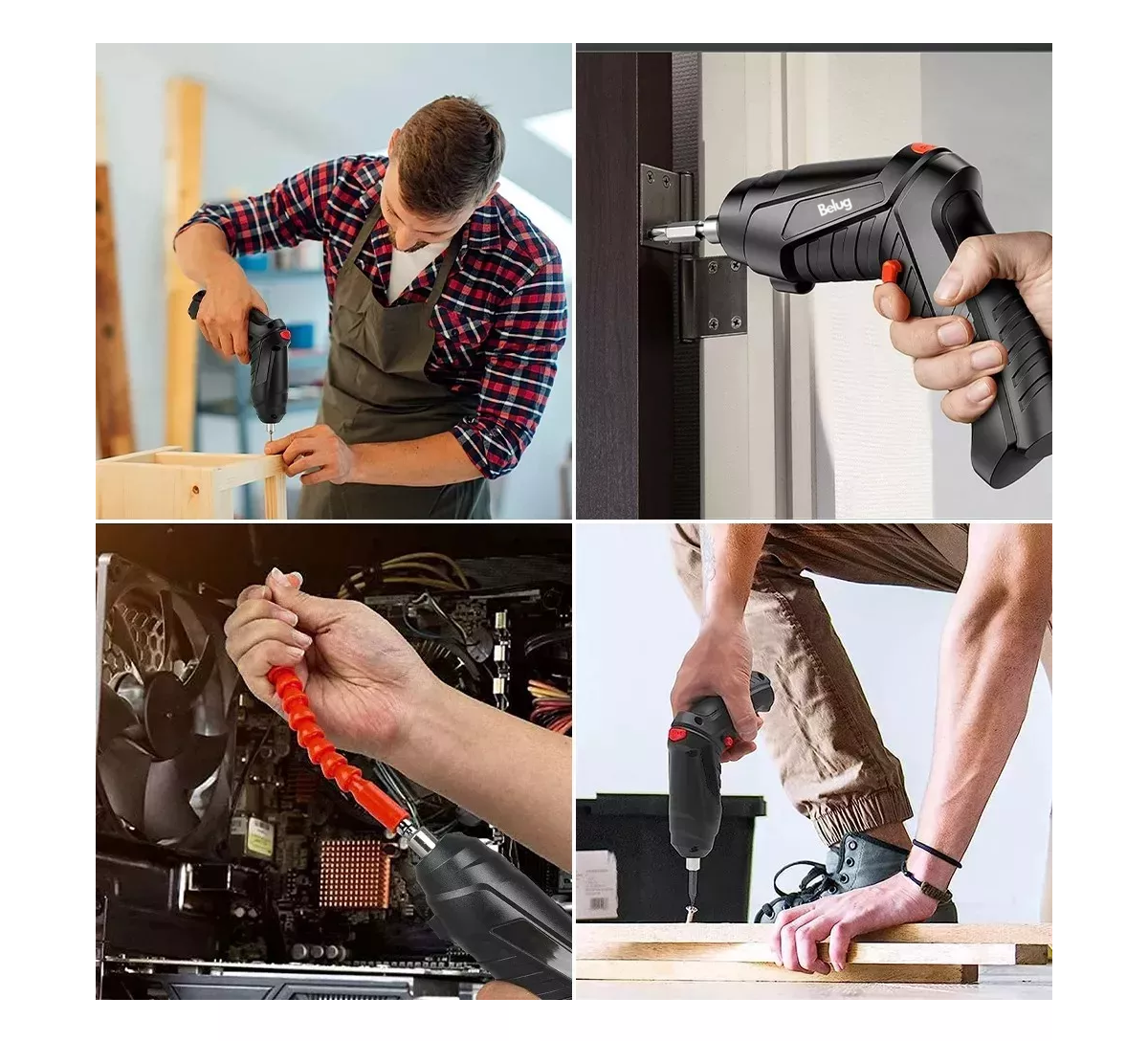 Foto 6 pulgar | Destornillador Eléctrico Taladro Inalámbrico Kit 47 Pz, Belug Negro