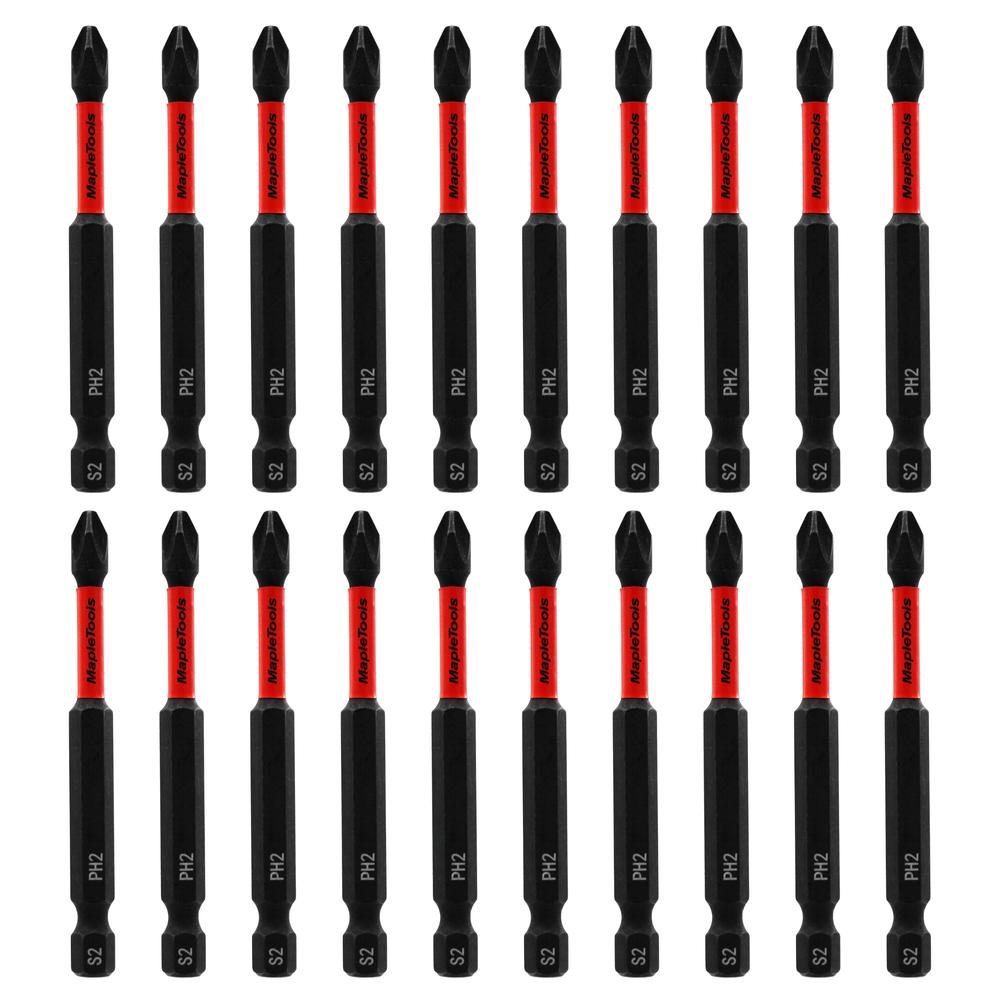 Pack 20 Puntas De Impacto De Cruz 3'' Ph2 Maple Tools