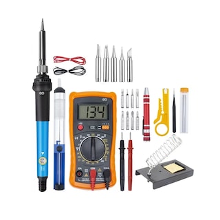 Foto 1 | Kit De Soldador Eléctrico C/herramientas, Puntas, Multímetro 16pzs Eo Safe Importsesi-6953-1 Multicolor