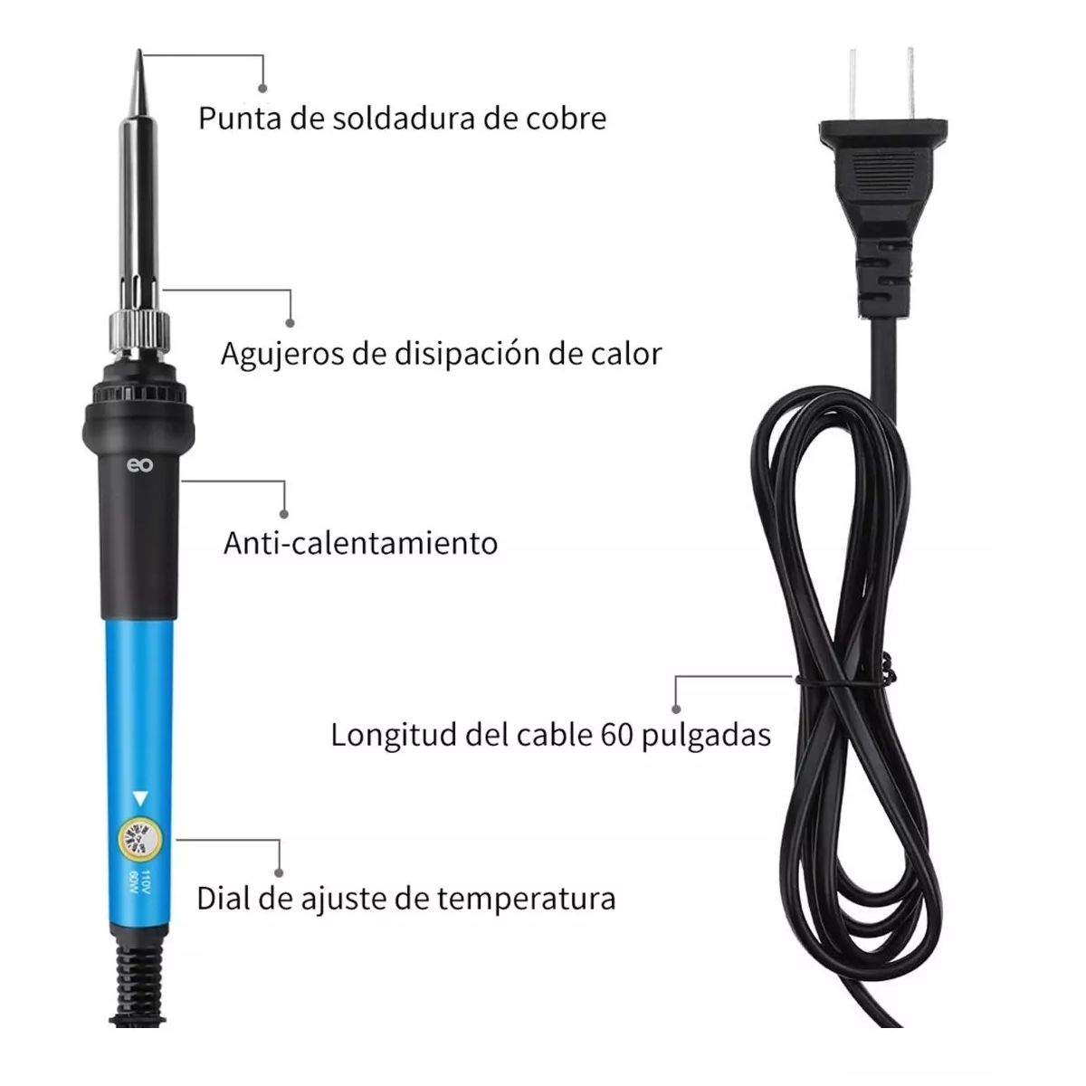 Foto 3 pulgar | Kit De Soldador Eléctrico C/herramientas, Puntas, Multímetro 16pzs Eo Safe Importsesi-6953-1 Multicolor