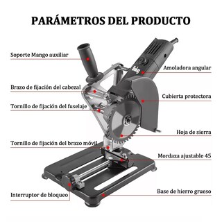 Foto 5 | Soporte Para Esmeril Angular Ajustable Base De La Herramienta, Belug Negro
