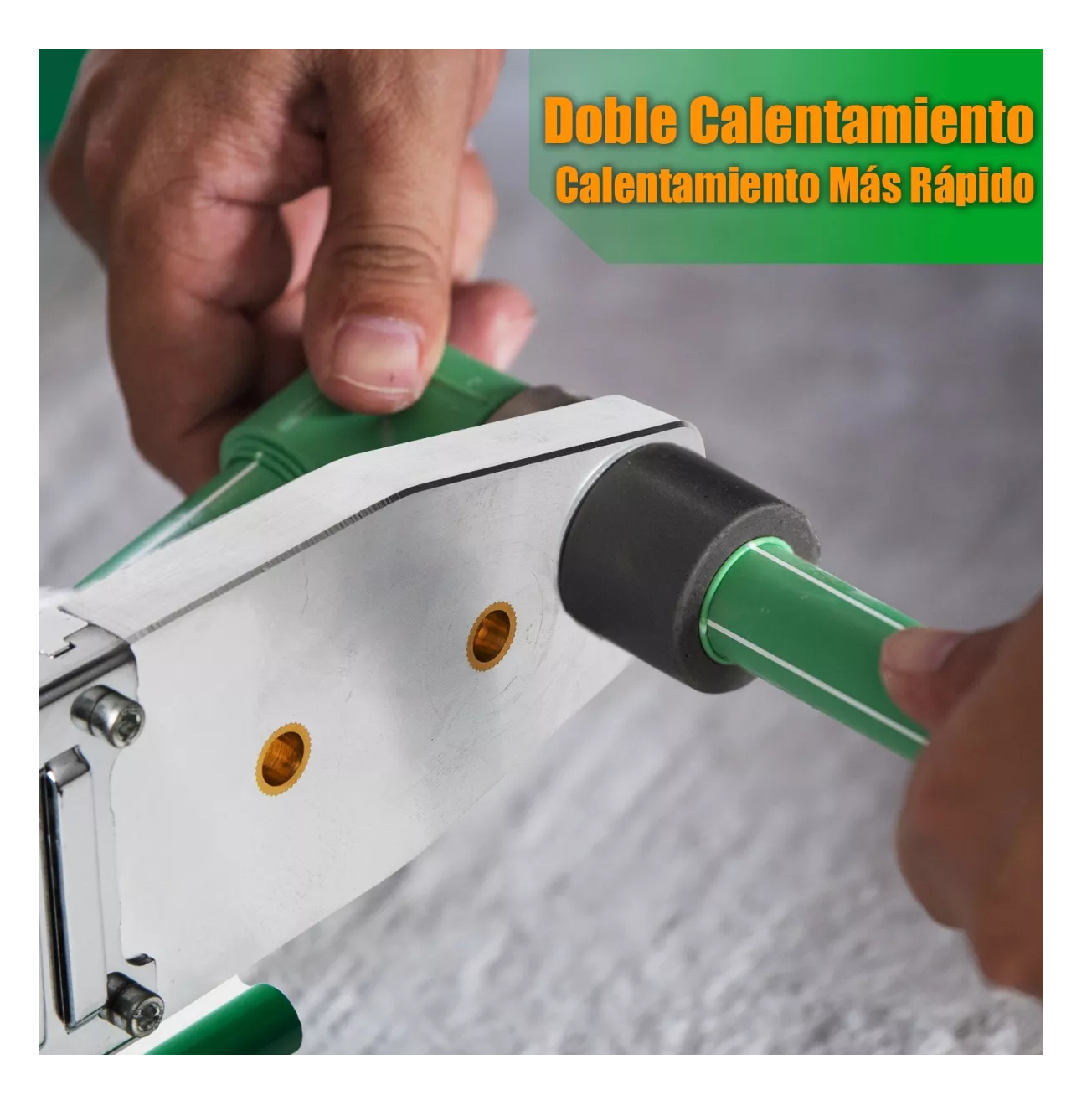 Foto 6 pulgar | Termofusora Kit 1000w Para Ppr Con 3 Dados Aa932 Pro, Color Verde