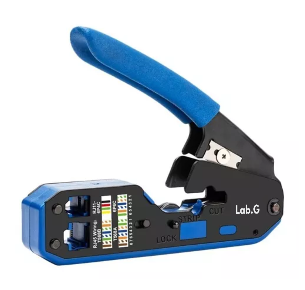 Foto 1 | Pinza Pelacables De Cable Red Rj45 Cat6 Cat5e Cat5 Rj11 Rj12, Negro/azul