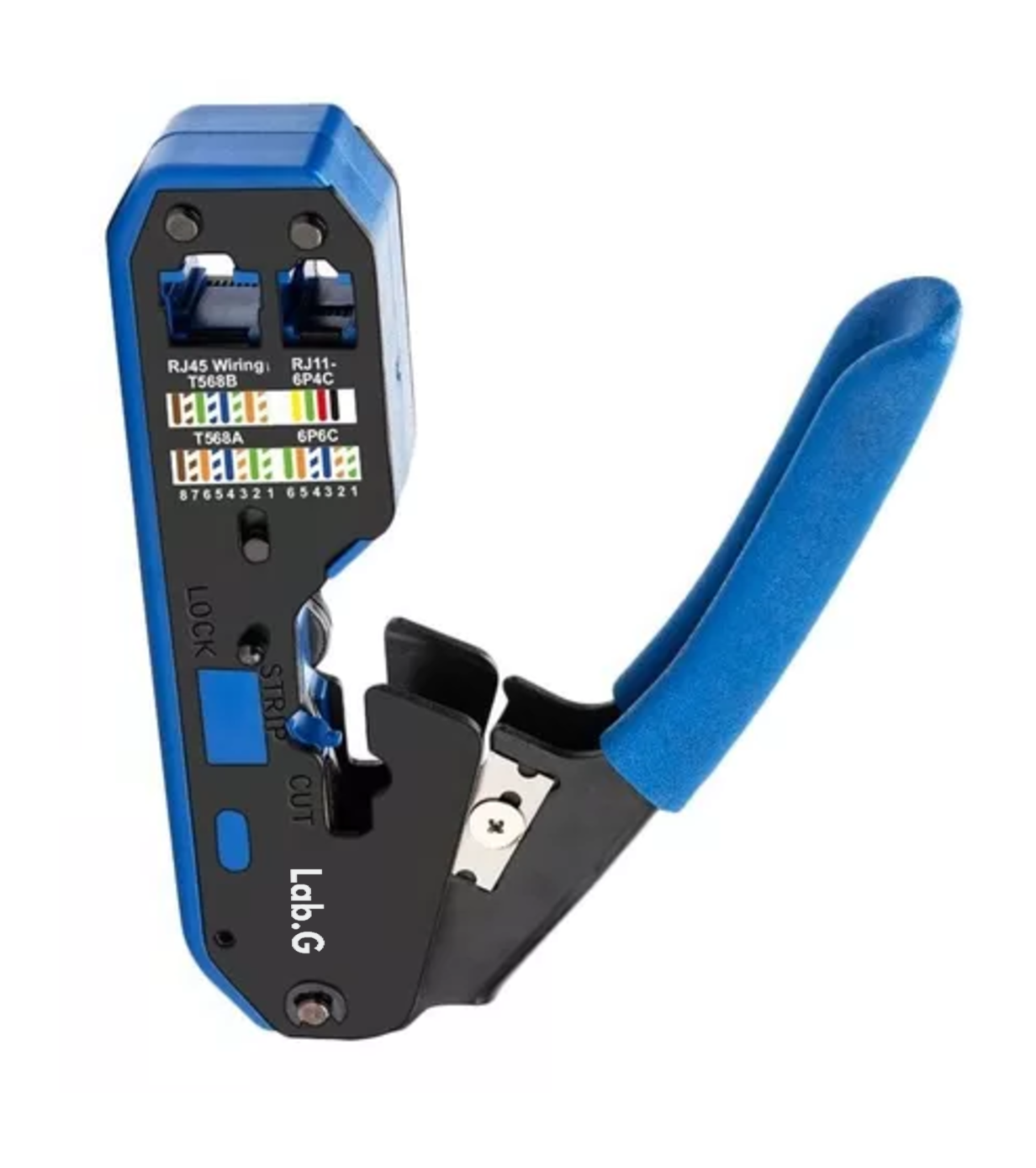 Foto 3 | Pinza Pelacables De Cable Red Rj45 Cat6 Cat5e Cat5 Rj11 Rj12, Negro/azul