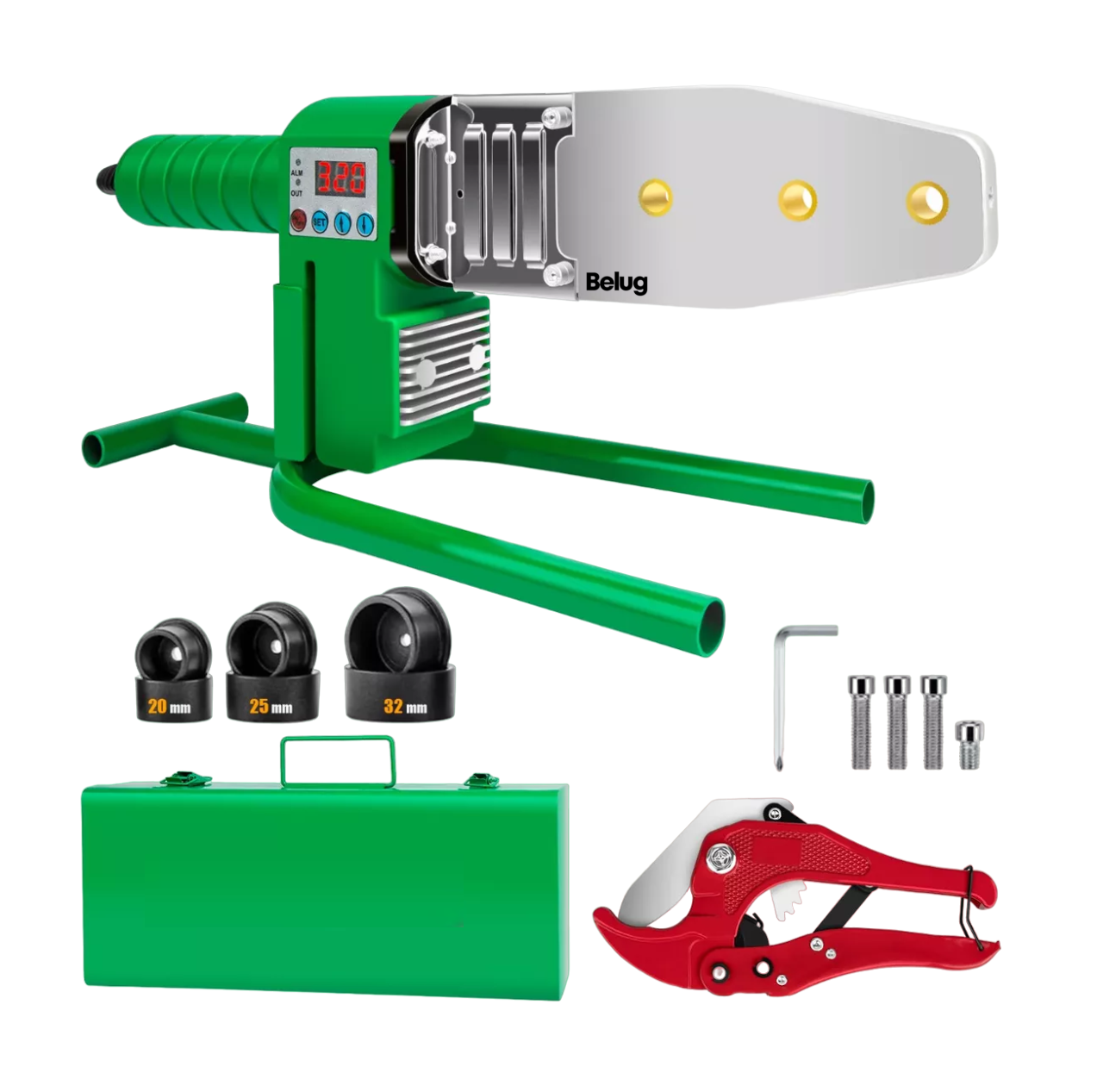 Foto 3 pulgar | Termofusora Kit 1000w Para Ppr Con 3 Dados Belug Aa932 Pro, Color Verde