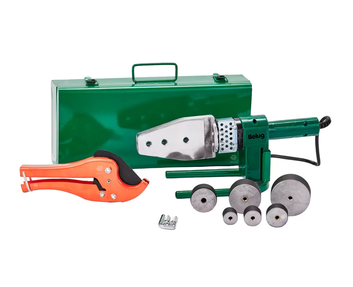 Foto 1 | Kit De Termofusor Verde Con 6 Dados Tijeras Naranjas Estuche Metalico Belug Verde