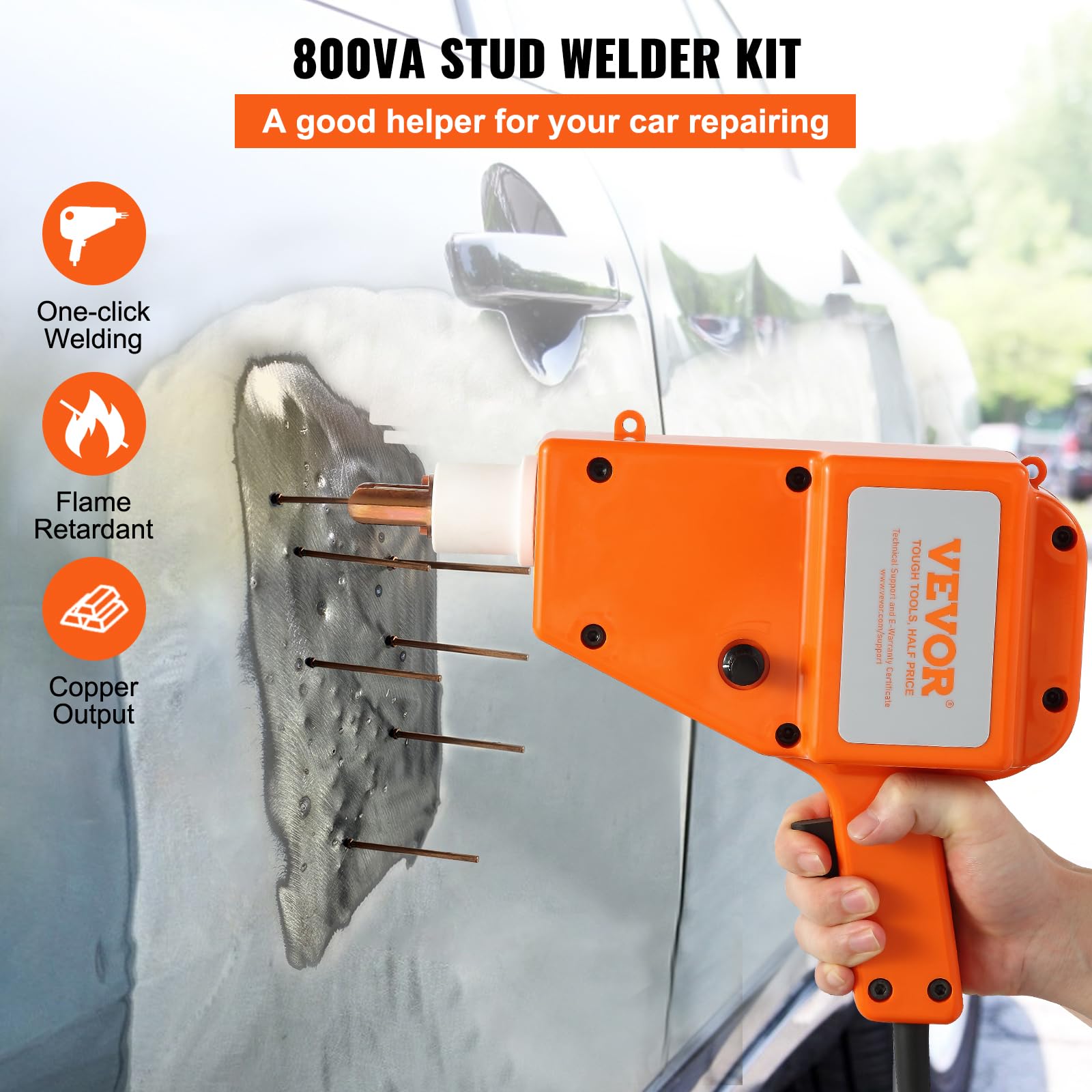 Foto 3 pulgar | Kit De Reparación De Abolladuras Vevor 5500 Con Soldadora Por Puntos De 800 Va - Venta Internacional.