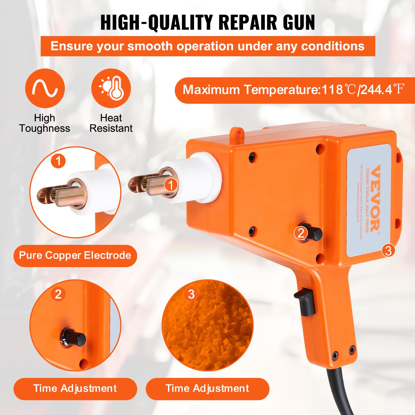 Foto 4 pulgar | Kit De Reparación De Abolladuras Vevor 5500 Con Soldadora Por Puntos De 800 Va - Venta Internacional.